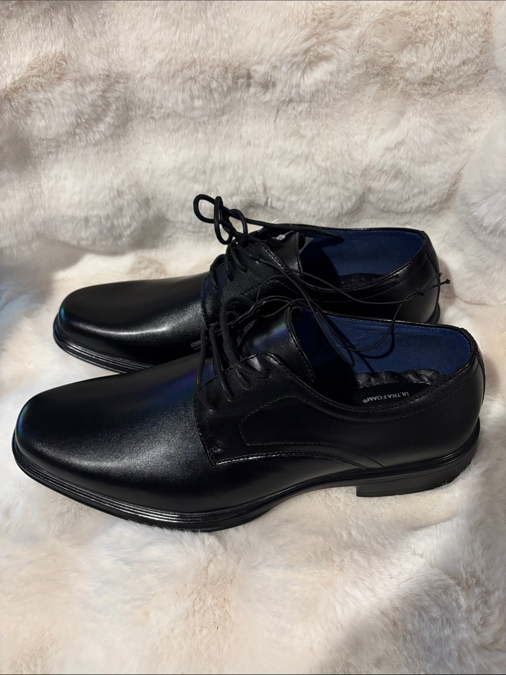 Perry Ellis Black Lace-Up Oxford Dress Shoes
